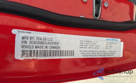 2020 Dodge Charger Sxt z USA, uszkodzony, nr VIN 2C3CDXBG1LH121810